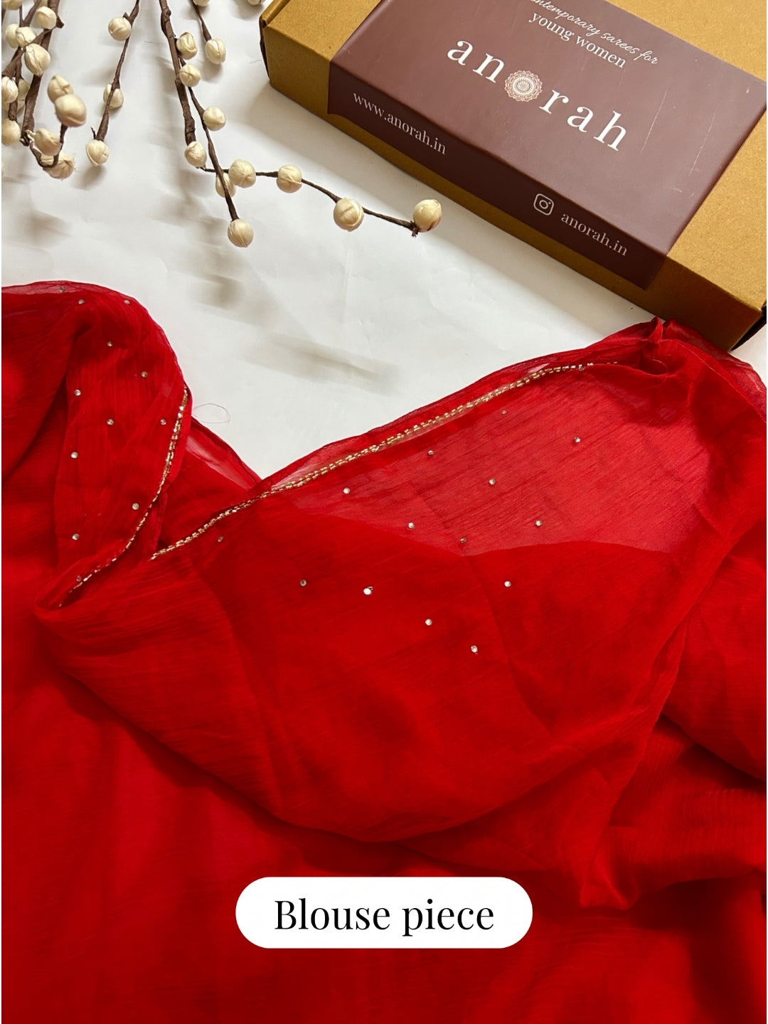 Maharani- Royal Red Pre-Pleated Saree