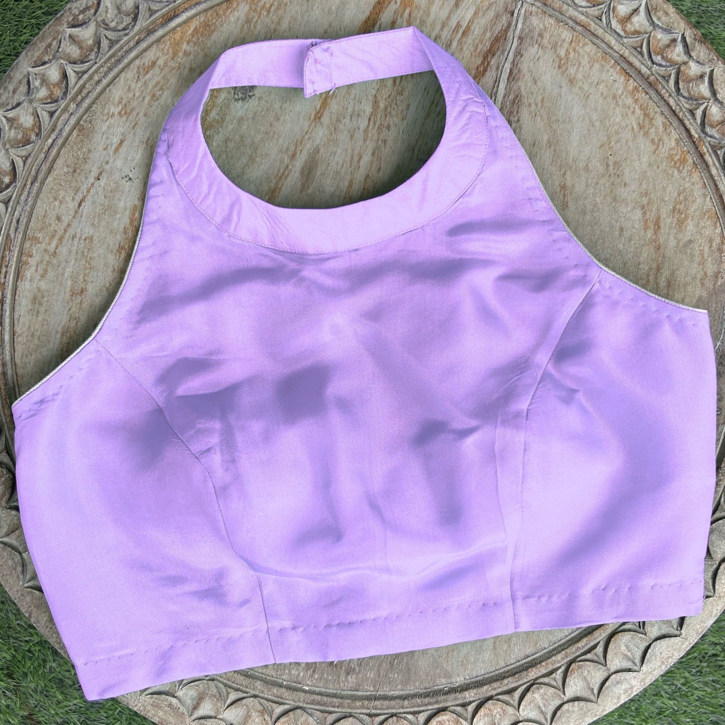 Halter-neck padded blouse- sleeveless
