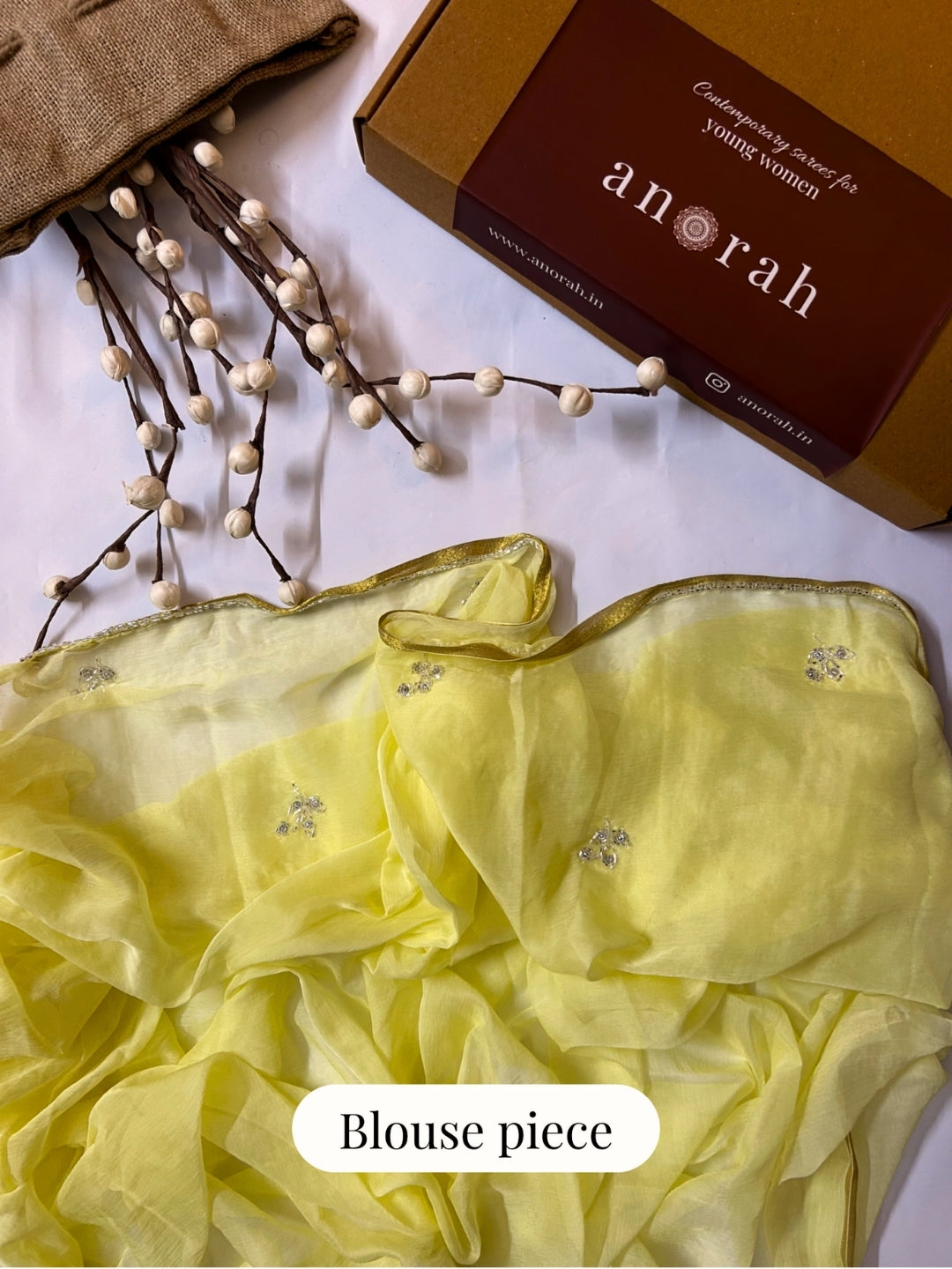Rani- Shades of Yellow Pre-Pleated Saree