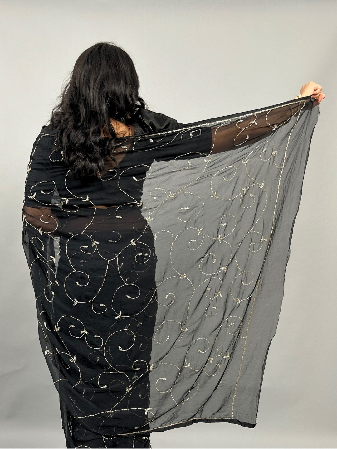 Banno Tera Swagger- Black Pre-Pleated Saree