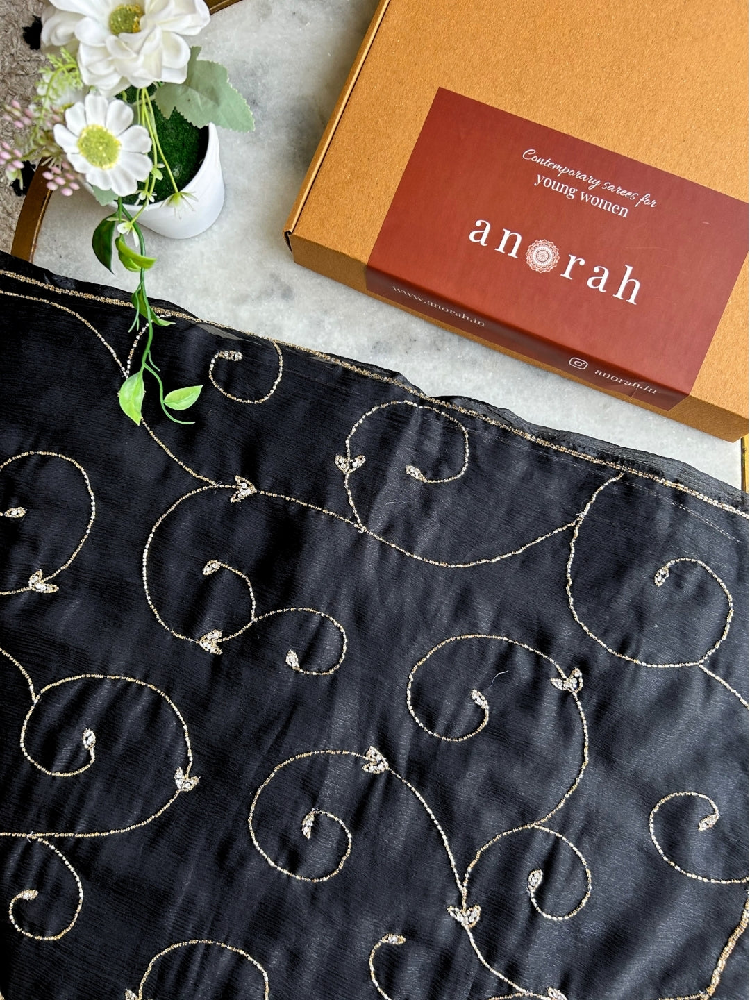 Banno Tera Swagger- Black Pre-Pleated Saree