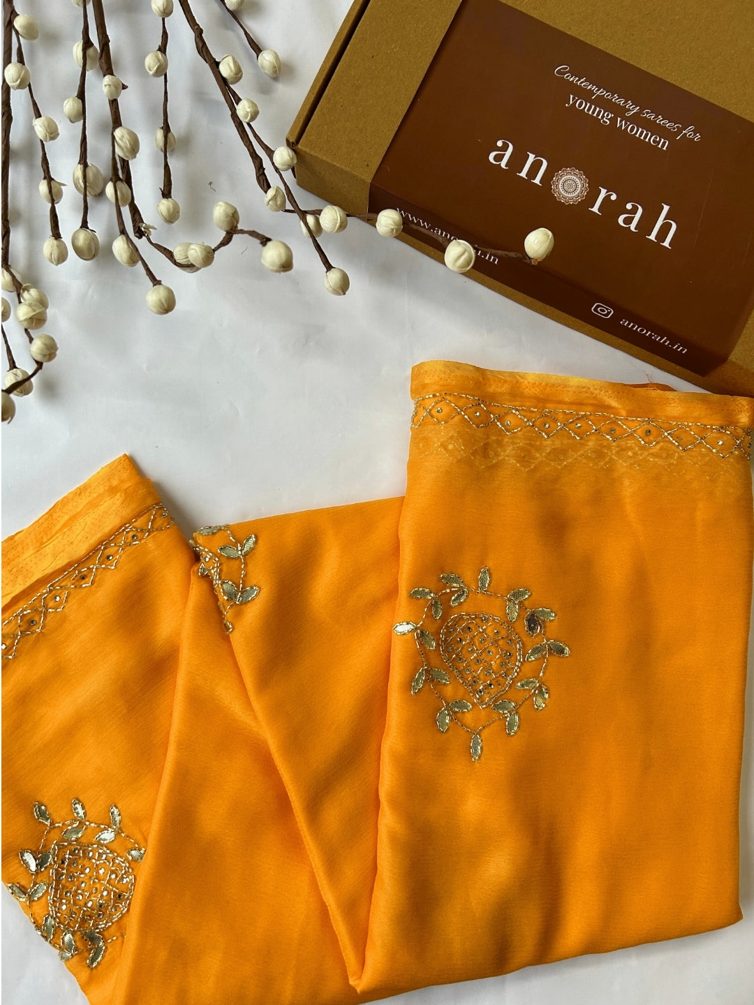 Maharani- Festive Yellow Pre-Pleated Saree