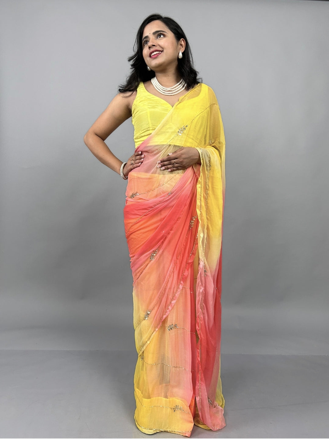 Rani- Yellow and Peach