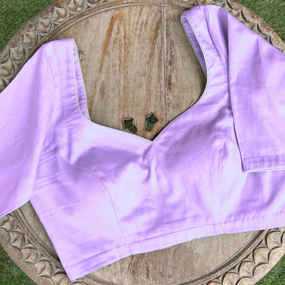 Sweet heart neck padded blouse- half sleeves