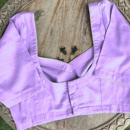 Sweet heart neck padded blouse- half sleeves