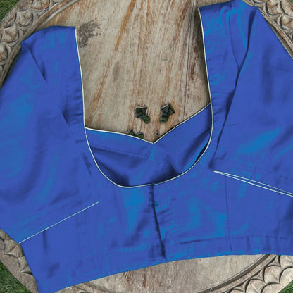 Sweet heart neck padded blouse- half sleeves